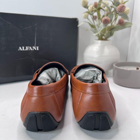 Alfani Iker Penny Driving Loafers Tan Slip On Shoes 100120994 Men's US 9.5 M NWB - Picture 4 of 10